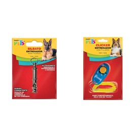 Fancy Pets Silbato para Entrenamiento + Clicker con Pulsera de Entrenamiento para Perro