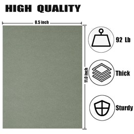 Baisunt 20 Sheets Gray Cardstock Thick Blank Craft Paper for DIY Art Project, Scrapbook, Cards and Invitations Making(8.5 x 11 Inches)