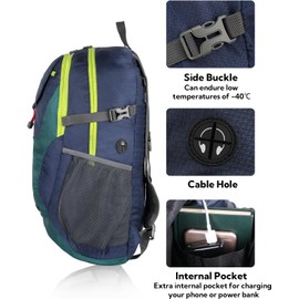 WATERFLY Mochila de Senderismo Plegable Ligera: 30L Packable Mochila de Viaje Ultraligera al Aire Libre Bolsa de Trekking para Camping Escalada Mujer y Hombre