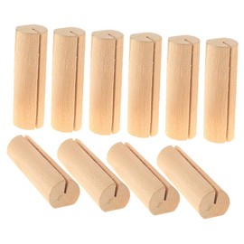 Tofficu Rustic Place Card Holders 10pcs Wooden Card Stand Holders Perfect for Wedding Decorations Banquet