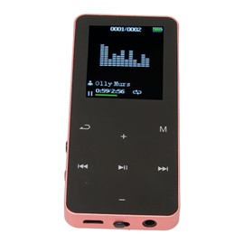 8G MP3 Player with Bluetooth,1.8 Inch Screen Ultra Slim Music Player with Video Play,Noise Reduction Lossless Portable MP4 Player with Translation Dictionary (Pink)