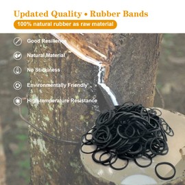 Black Elastic Hair Bands, Yedtreg 500pcs Small Hair Rubber Bands with Box, Soft Mini Hair Elastics Ties Bands for Women Hair, Kids Hair, Braids Hair, Beard etc