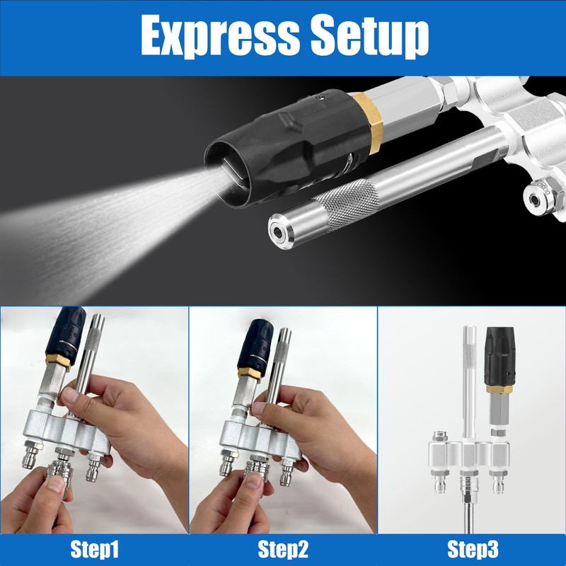 JOEJET M5 Twist Nozzle, Shooter Tip for Pressure Washer, 1/4''