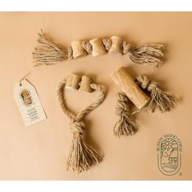 Buddy Wood Chew - Dog Chew Chump & Rope - Dog Chew Toy Pack - Chew Toys Chewing - Single (L)