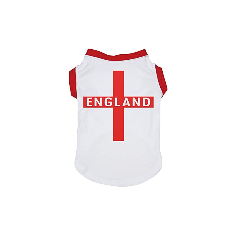 Petitebelle England Cross Puppy Dog Shirt (White, Medium)