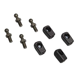 JINGLINGKJ 10MM Ball Socket Nylon End M8 Screw Bolt M8 Unbent Straight Female Thread Detachable Lift Support Joint Connector End Fitting Bearing Joint 4pcs (4pcs M8 Thread)