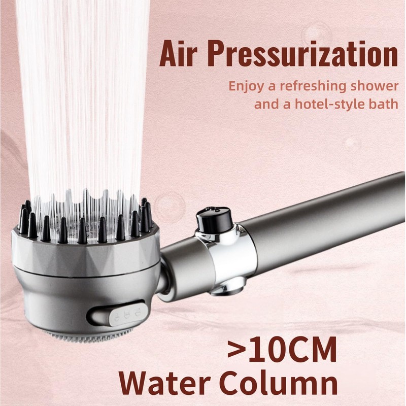 Filtered Shower Head with Handheld, Ion Shower Drops Heads with