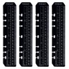 4 Pieces Black A5 Ruler Plastic Page Marker Ruler 6-Ring