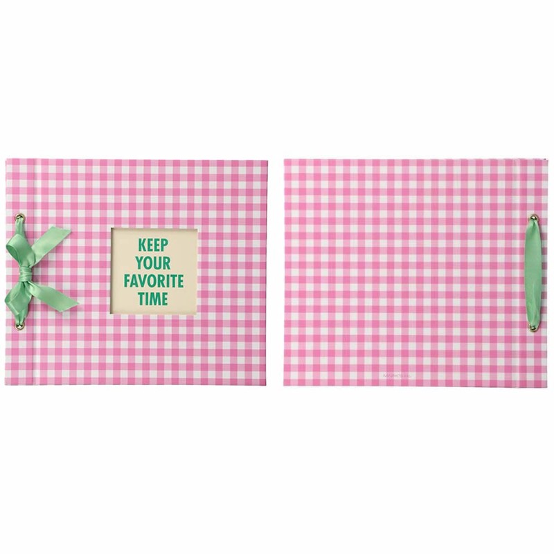 Scrap Mount Album Gingham Check Decora Blue DCP-SCAL01-BL