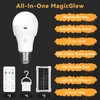 Neporal MagicGlow Rechargeable Solar Light Bulbs with Remote, USB+Solar Rechargeable