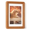 RICHFOCUS 4x6 Picture Frame, Natural Solid Teak Wood Picture Frame