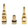 Accessonico 4 Pairs 8 Plugs Speaker Banana Plugs Gold Plated