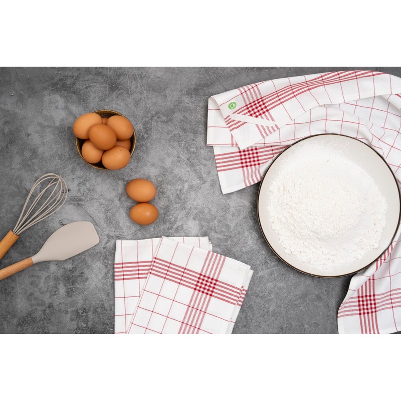 Paños de cocina de algodón rojo