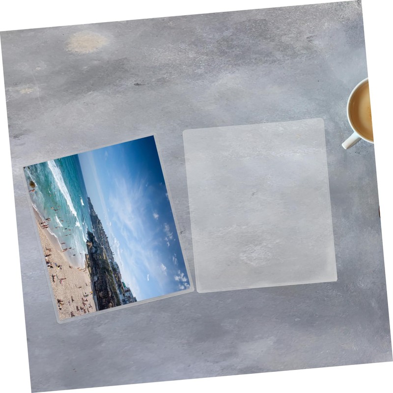 Operitacx 10 Pack Hard Plastic Photo Protectors Waterproof Document Page