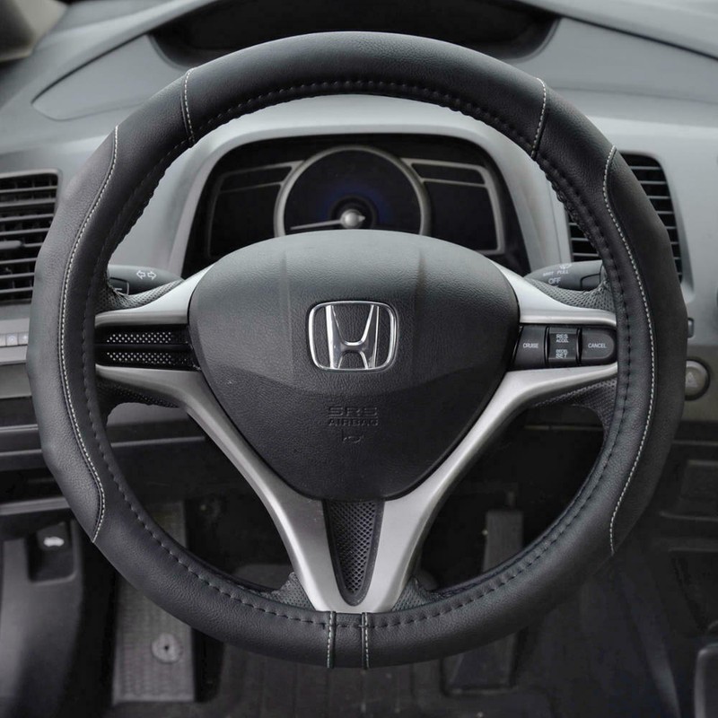 Motor Trend Steering Wheel Cover for Honda Civic 2007-2020 PU