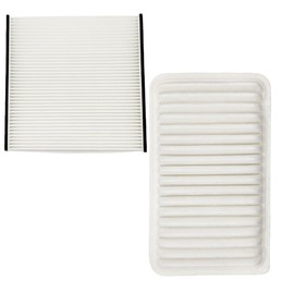 17801-OH010 87139-32010 Engine Cabin Air Filter Combo Set Replacement for Toyota Camry 4cyl 6cyl 2002-2006 Sienna Solara2004-2010 for Lexus ES300 ES330 RX330 RX350 Replaces AF5432 C35479