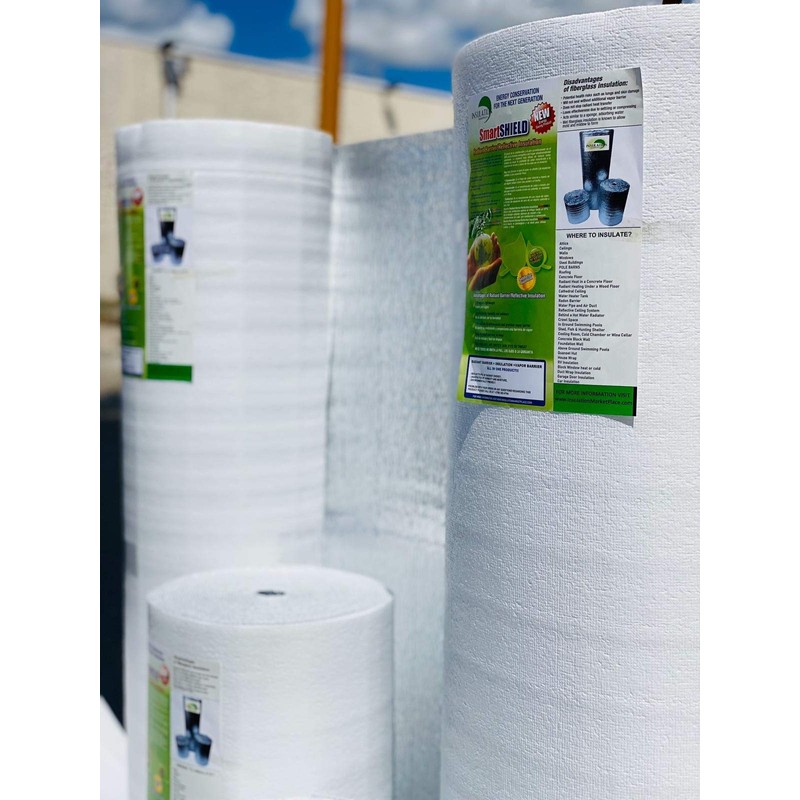 SmartSHIELD -3mm 16"x50ft Reflective Insulation roll, Foam Core Radiant Barrier,