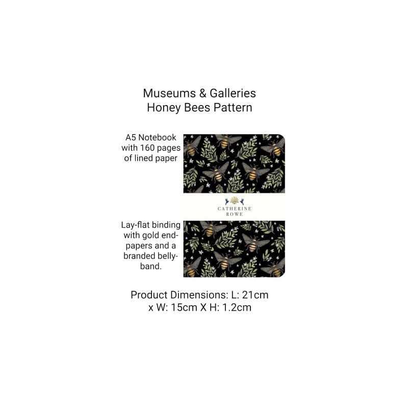 Catherine Rowe Bees A5 Notebook