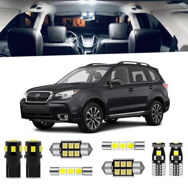 ENDPAGE 8-Pieces Forester LED Interior Light Kit for Subaru Forester