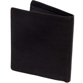 Osgoode Marley Cashmere Leather RFID Mens Hipster Wallet - Black
