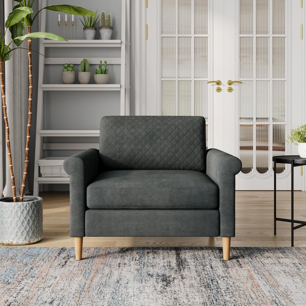 Vesgantti Gray Compact Single Sofa - Foam Pocket Spring Hybrid