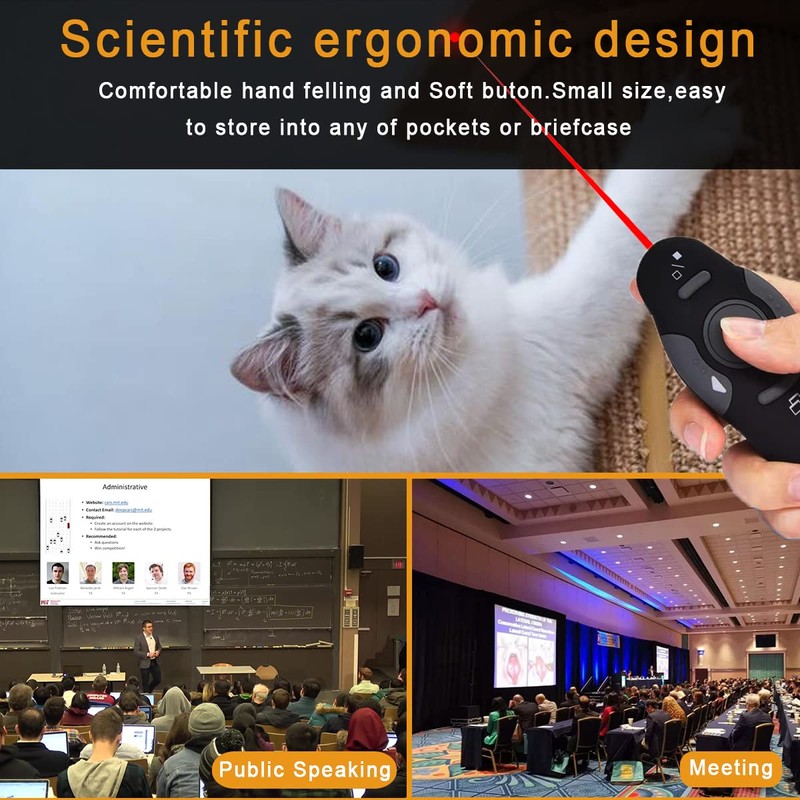 LTZEMOO Wireless Presenter Remote Presentation Clicker - USB Control PPT