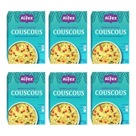 Al'Fez Moroccan Style Couscous - 7 oz (Pack of 6) - Durum Wheat Infused w/Exotic North African Spices, Sultana Raisins & Pine Nuts for Instant Couscous Salad - Vegan, No Artificial Flavors, Vegetarian