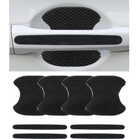 8 protectores de manija de puerta de coche, accesorios reflectantes antiarañazos, protector de taza para manija de puerta automática, protector autoadhesivo contra golpes, apto para