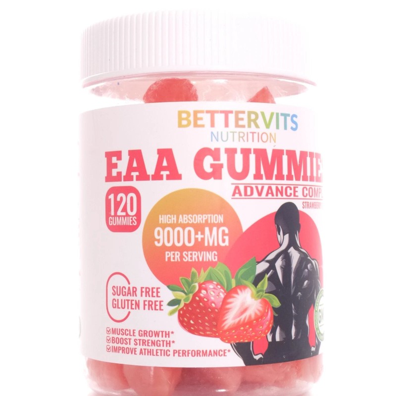 cherylgum 3 BETTERVITS eaa gummies strawberry advanced complex vegan 120