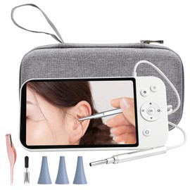 耳掃除 カメラ 耳かき イヤースコープ 3.5mm 耳かきカメラ 1080P HD 5インチIPSモニター IP67 調光可能 イヤースコープ 耳かきカメラ 32Gカード 耳掃除 耳かきスコープ 充電式 付属品*6 子供・お年寄りにも向き（贈り物：ピンセット×1）