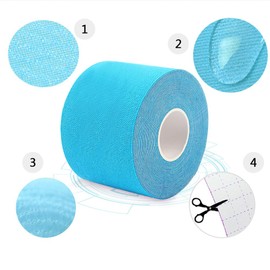 Face Lifting Tape 2.5 cm x 500 cm Multifunctional Anti Wrinkle Face Tape - Wrinkle Patches - High Elastic Kinesiology Facial Forehead Eyes Lips Wrinkle Patches - 3 Rolls - Blue, Yellow, Orange