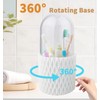 OOXYG Extra-Large Toothbrushes and Toothpaste Holders with Removable Lid, Dustproof