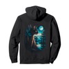 Black Cat Silhouette Moonlight T-Shirt - Moody Cat Art Pullover