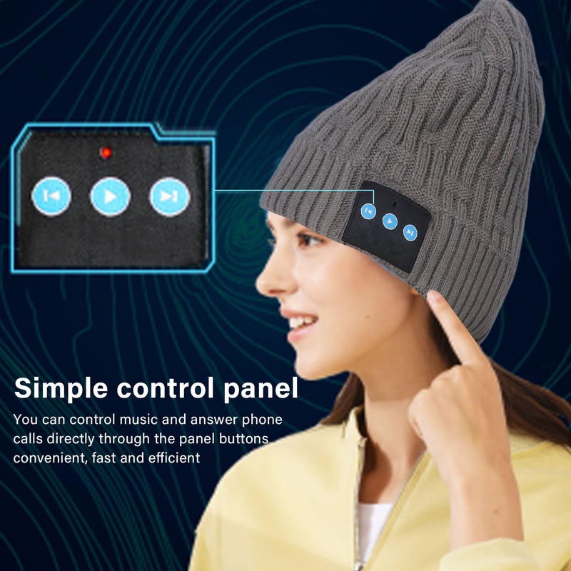 Bluetooth Hat Winter Warm Knit USB Smart Music Wireless Hat