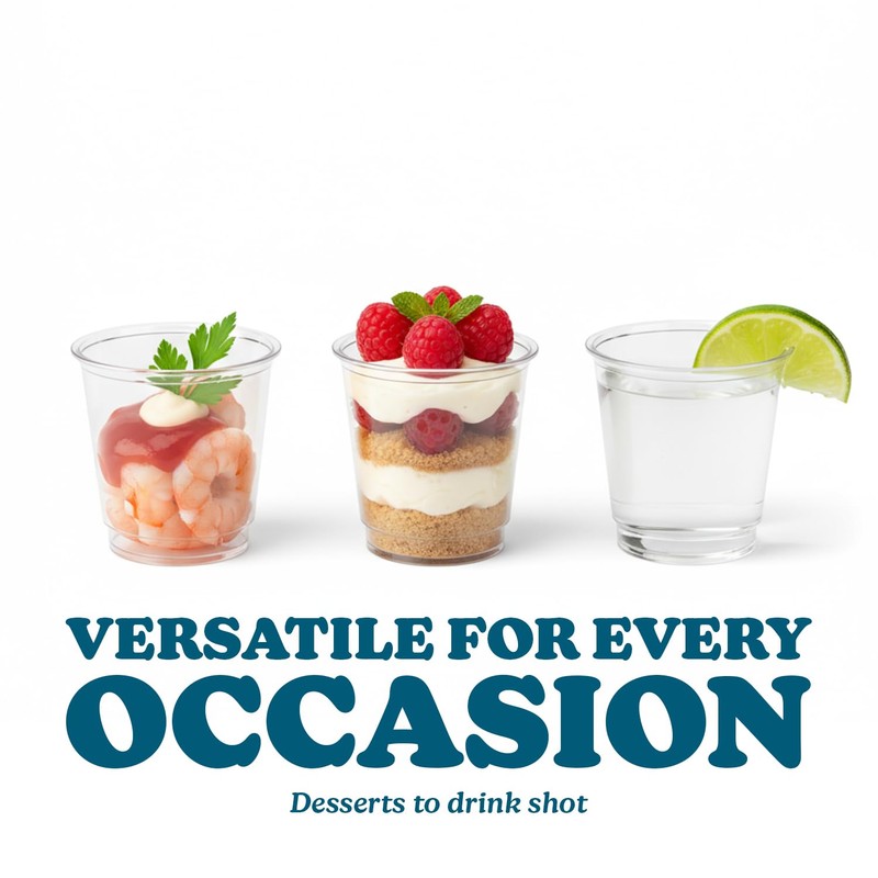 Blue Sky 2 Oz Clear PET Cups - 40 Count,