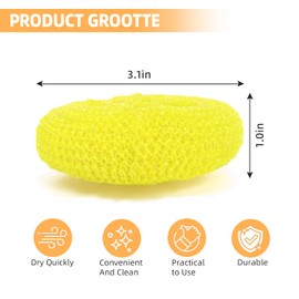 SeewtLice 100 Pcs Plastic Dish Scrubbers, Reusable Non-Scratch Nylon Scouring Pads Bulk for Kitchen Cleaning - Multi-Color Poly Mesh Dishwashing Pads