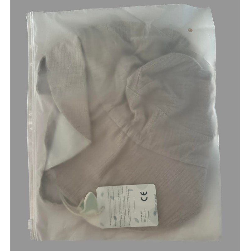 Petinard Label Muslin Peaked Cap Sun Hat with Neck and