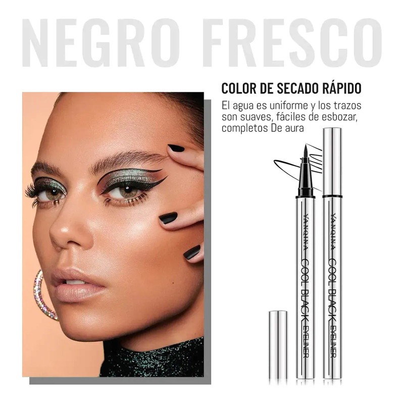 Lápiz Delineador Líquido Impermeable, Duradero, A Prueba De Black Eyeliner
