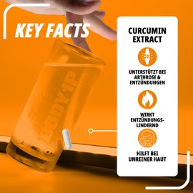 BODY IP Perfect Curcumin + Piperine, Turmeric Capsules with Curcuma Root Extract and Black Pepper Extract for Higher Bioavailability, 271 mg per Capsule, Vegan, No Additives, 90 Capsules