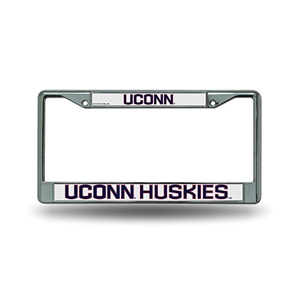 Rico University of Connecticut Uconn Huskies Chrome License Plate Frame