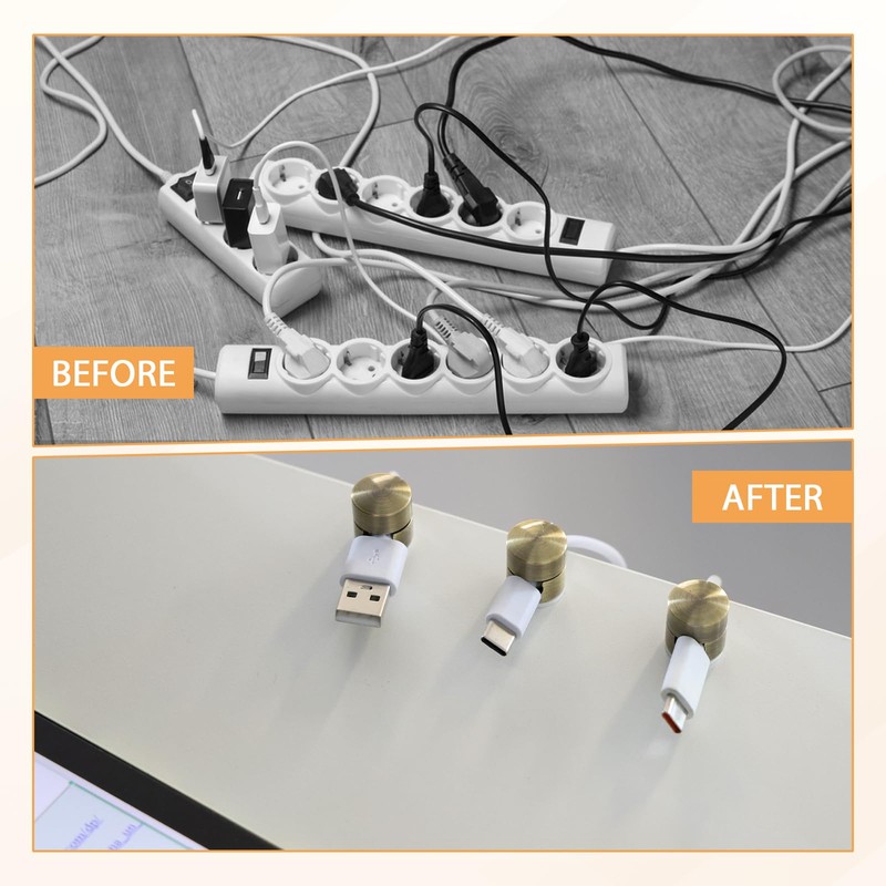 5 Sets Charger Holders for Cords ，Phone Charging Cable Holder，Cord