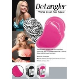 Detangler Hair Detangler Natural Curly Straight Wet or Dry Hair Brush for Women Styling Brush - Pink