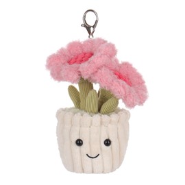Apricot Lamb Sunflower Cute Keychain, Soft Stuffed Plush Keychain Toys for Kids’ Backpack, Purse, 5.9 Inches