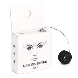 Eyebrow Mapping Cord, 10 m Pre-Coloured Mapping, Eyebrow Marker Thread, Drawing Measuring Tools for Measuring Eyebrows, Microblading, Mapping String Eyebrows (Black)