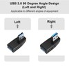 Oxsubor USB 3.0 Adapter 90 Degree Male to Female Coupler