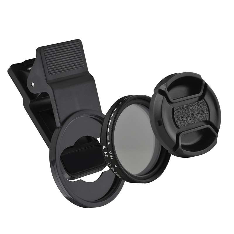 37MM Professional Clip-on Phone Filter Lens ND2-400 Adjustable Neutral Density
