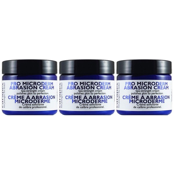 Carapex Microdermabrasion Cream, Exfoliating for Face or Body, Exfoliator (3-Pack)