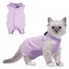 RUGBOL Cat Recovery Suit, Cat Surgery Recovery Suit Cat Baby Grow After Surgery Cat Body Suit Cat Post Surgery Suit Bodysuit After Surgery Recovery Suit Abdominal Wounds（S,Purple）