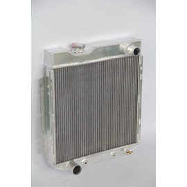 Blitech Aluminum Radiator Compatible With Mustang Ranchero Falcon Econoline V8, 1960 1961 1962 1963 1964 1965 1966, 17x 16.5 Core