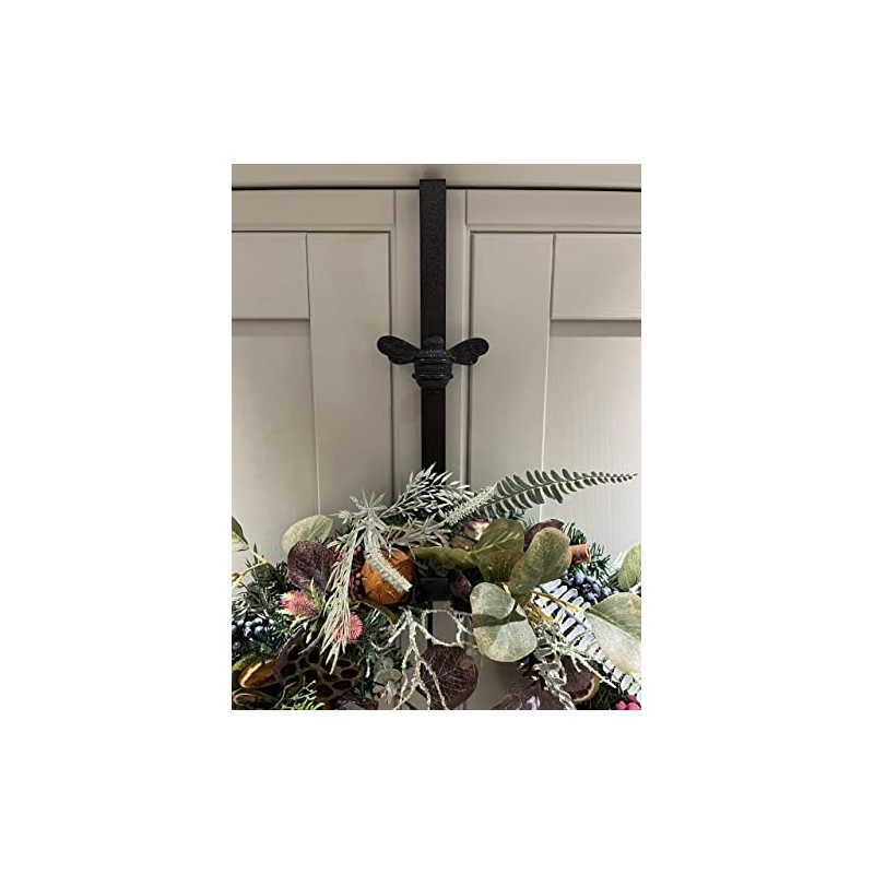 Brass bee Wreath Hanger, Hang Over The Door Iron Wreath